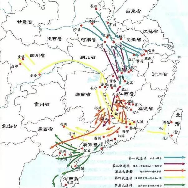 客家人遷徙圖