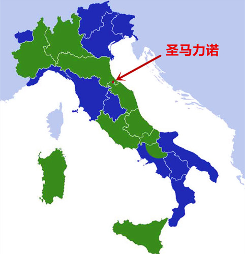 圣马力诺的地理位置图片