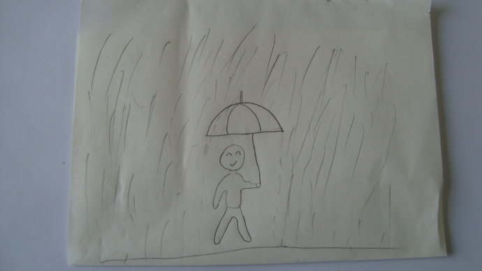 雨中人绘画心理分析图片