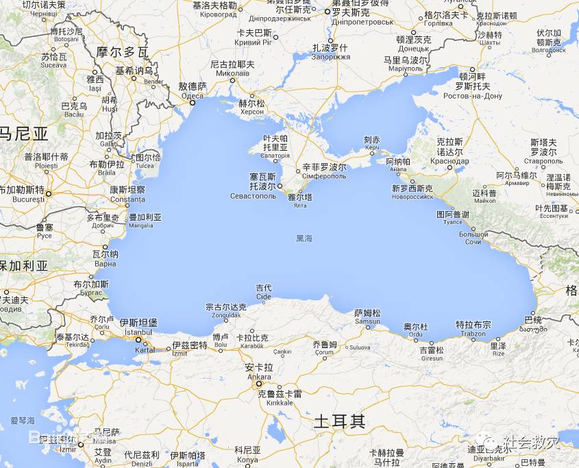 黑海和亚速海地图图片