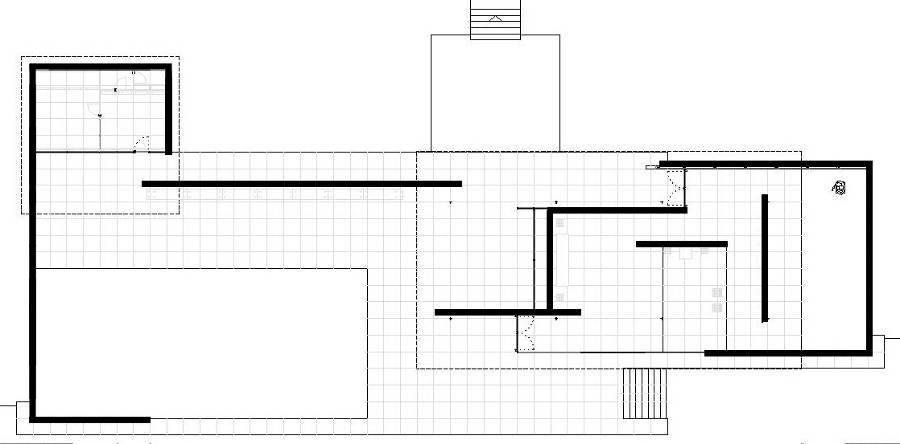 蒙德里安作品展中,斯卡帕对展览路径的设置达到了一种戏剧化的高潮