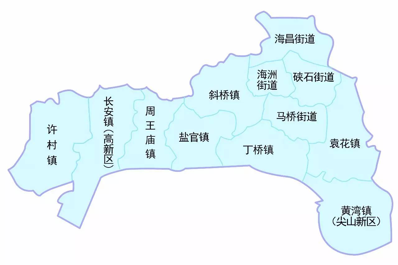 海宁市街道分布图图片