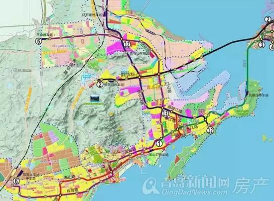 两条地铁线路规划穿越辛安片区西海岸新区的轨道交通建设工作在市委市
