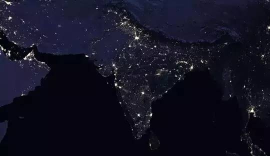 全球灯光分布图最新图片