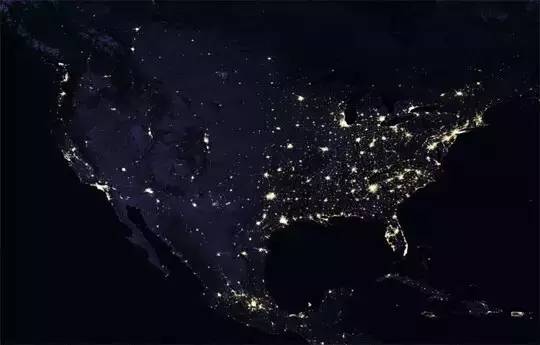 世界城市夜光图图片