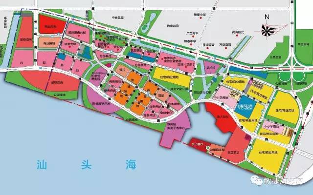 珠港新城总控规划图(来源:汕头市城乡规划局公示文件)