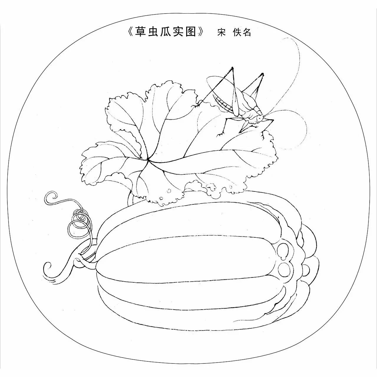 宋代花鸟小品白描图,同样美美哒