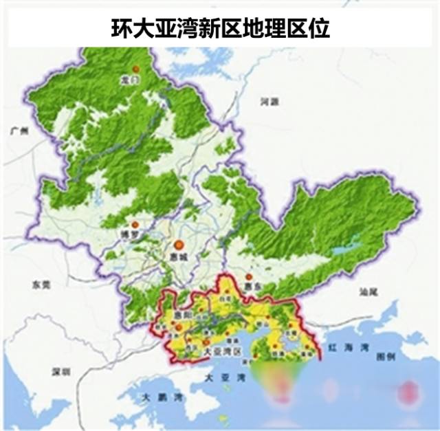 坪山与大亚湾交界地图图片