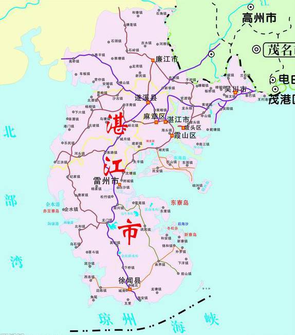 湛江地图雷州半岛图片