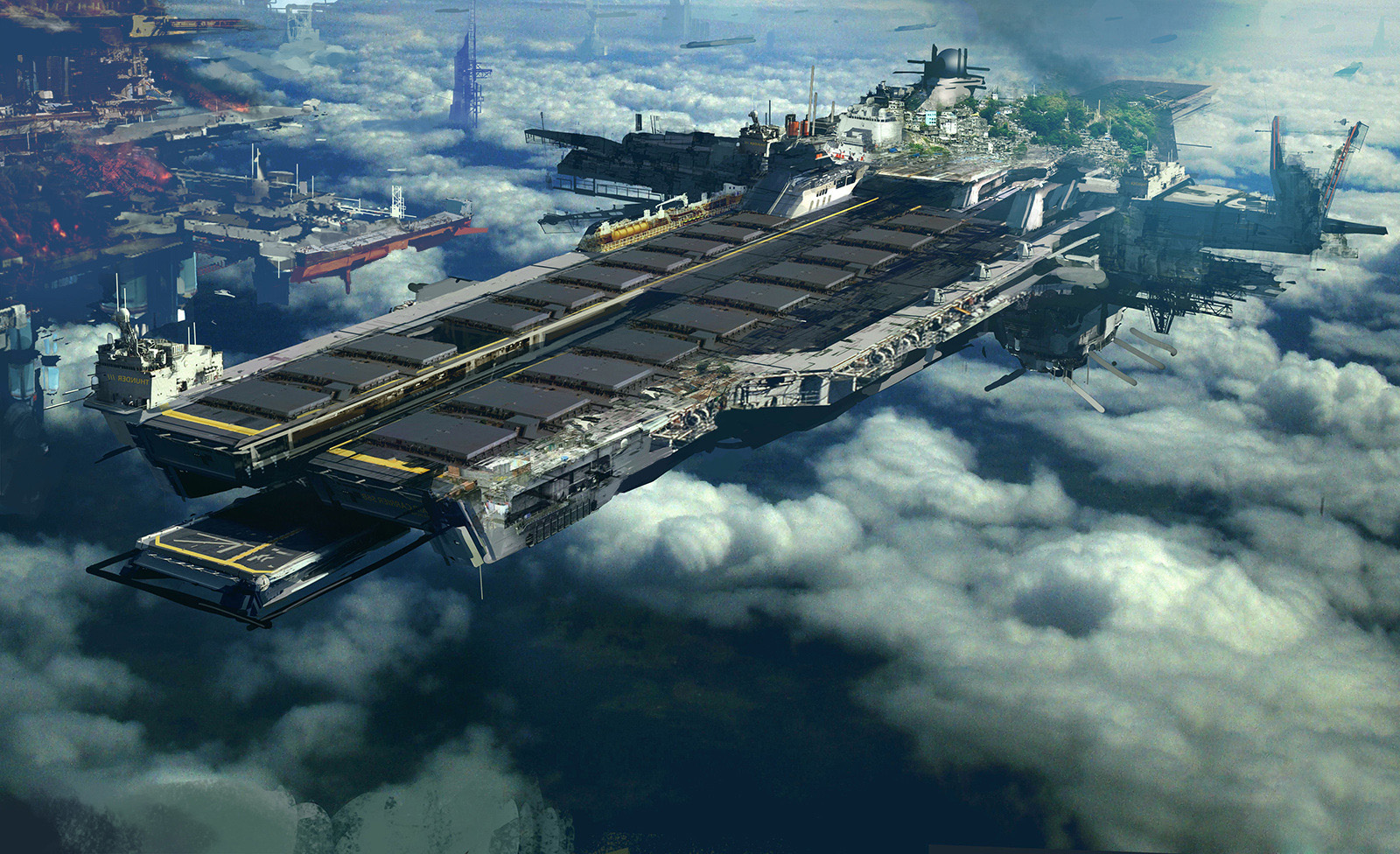 未来地球帝国体型庞大的宇宙战舰还有轰天航母是不是很强大