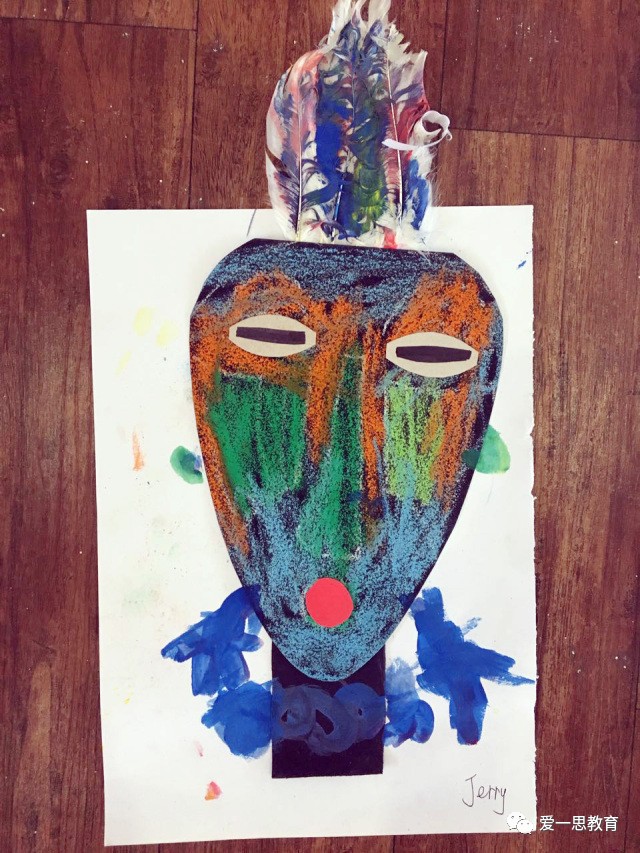 小艺术家的创想绚丽的非洲画脸iec石门实验中学附属国际幼儿园美术