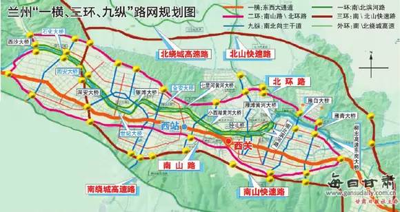 兰州市雁青大桥路线图图片