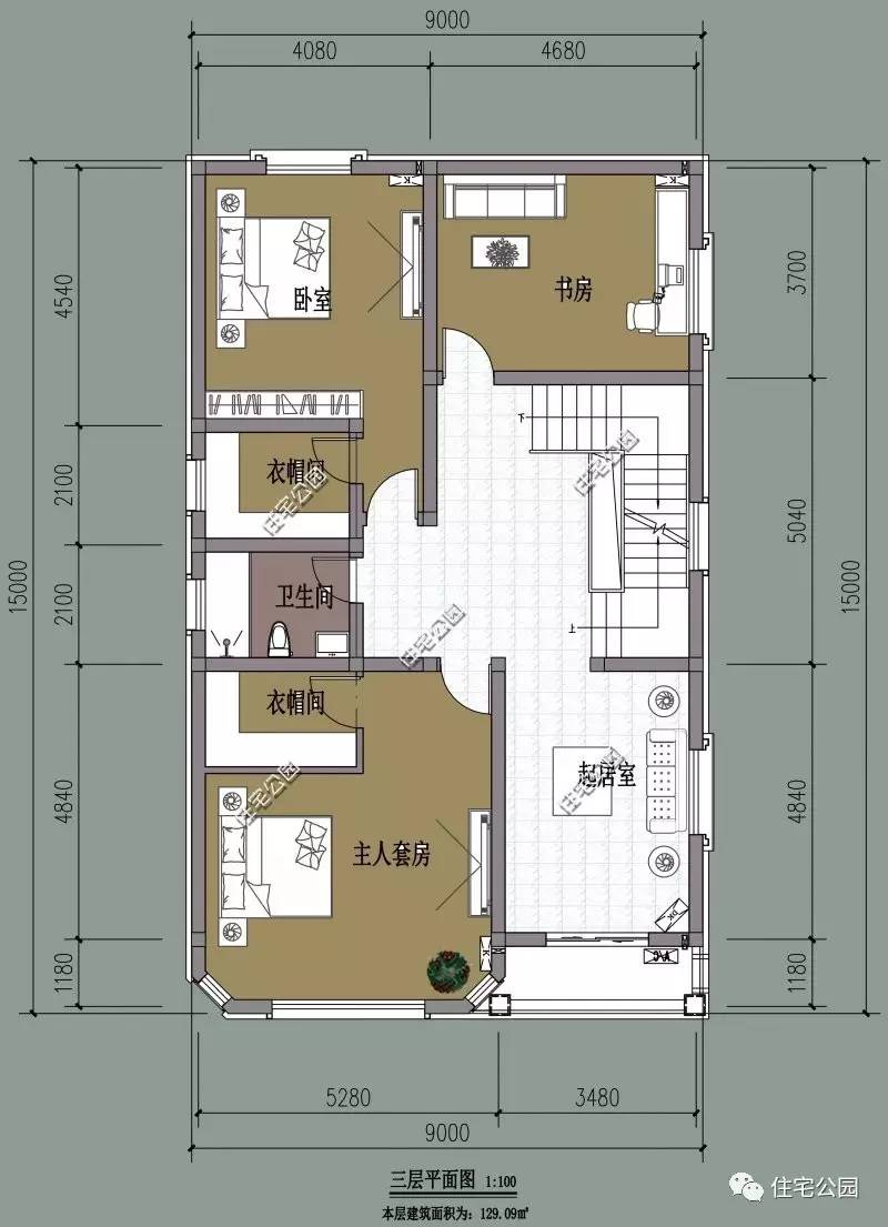 9x15米,四层小面宽别墅(全图 预算 视频展示)