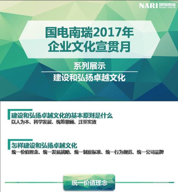 國際公司,國電南瑞開設企業文化