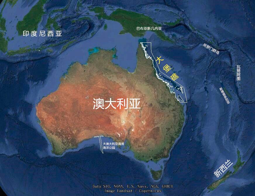 大堡礁地理位置图片