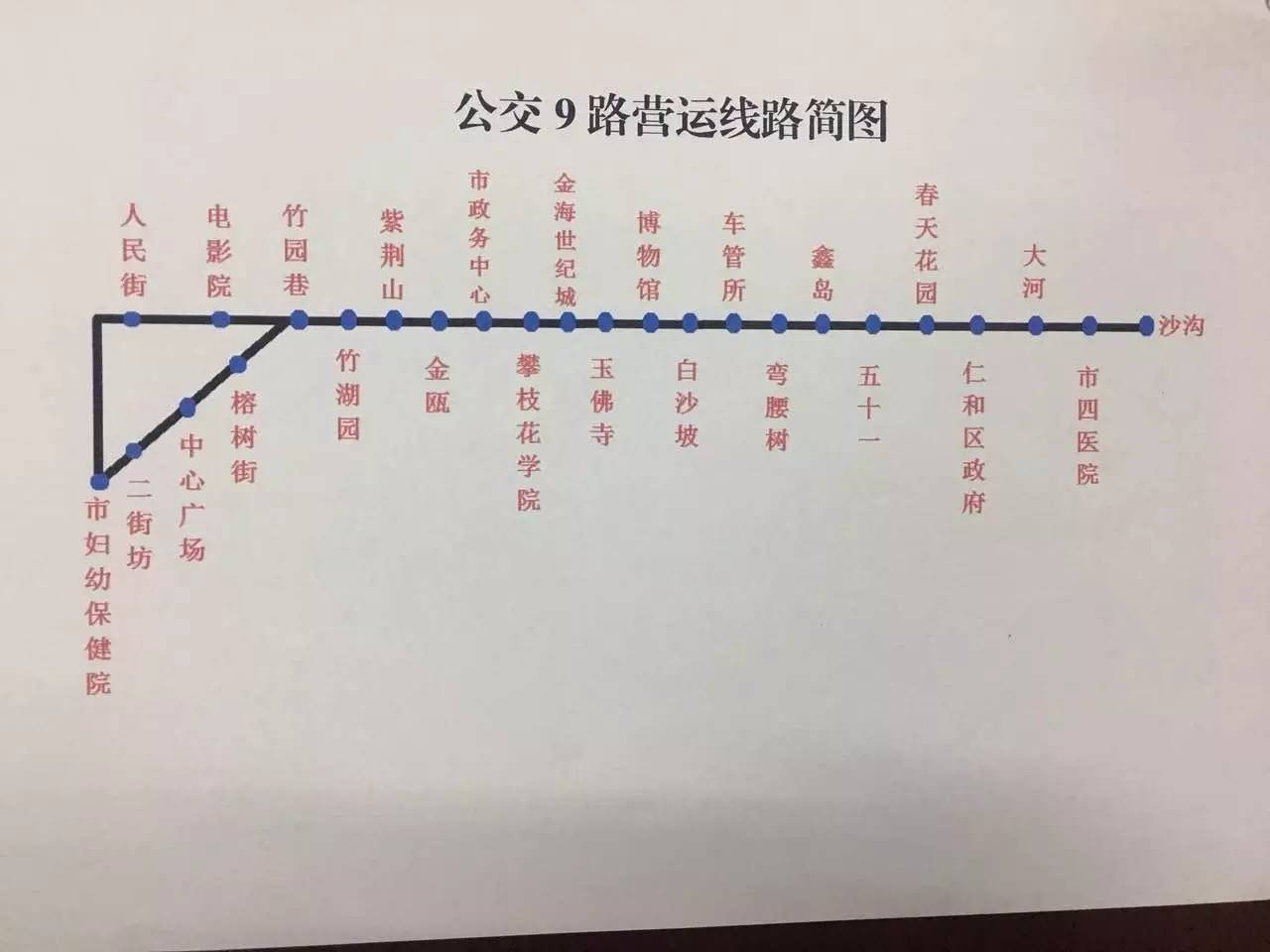 攀枝花新增公交9路  明日开行 快来看看它走哪