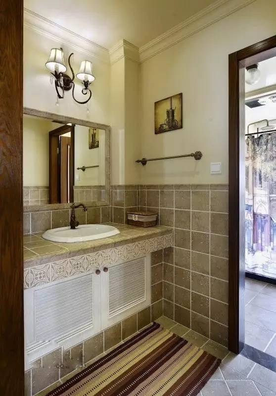 瓷砖砌浴室柜,也可以这样美!