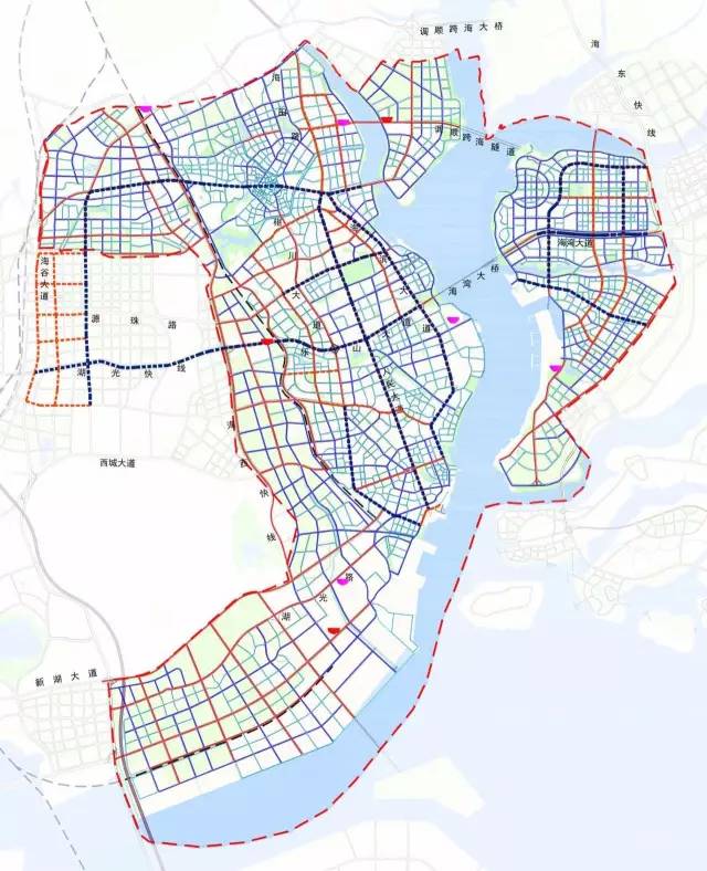 从近日发布的湛江市城市地下管线综合规划(草案)图看,海东新区未来将