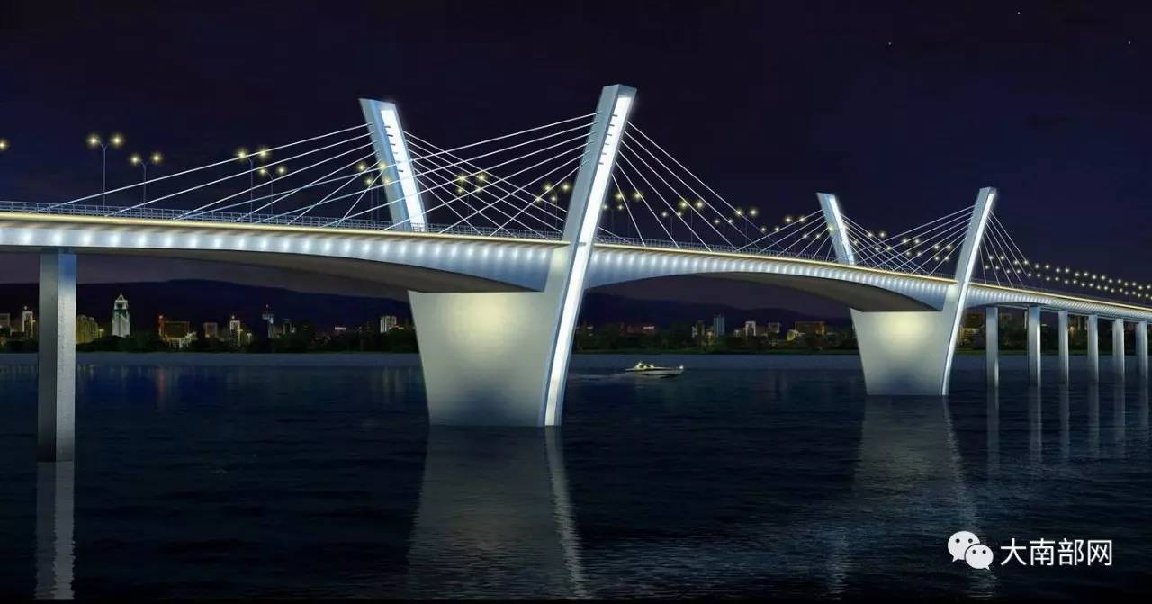 南部县嘉陵江三桥公开招标为矮塔斜拉桥长695米宽43米