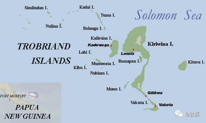 一个是位于巴布亚新几内亚的 特罗布里恩岛(trobriand islands)