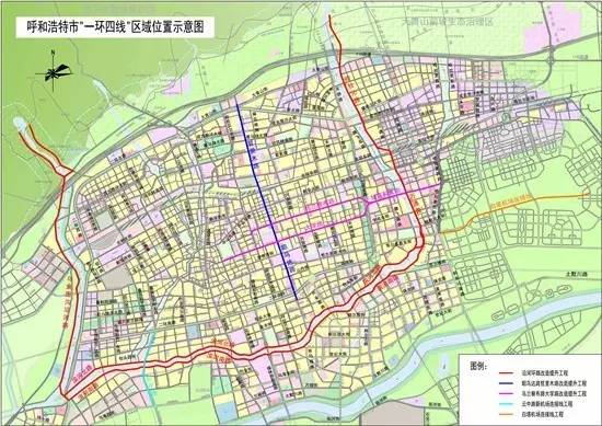 呼和浩特市道路规划图图片