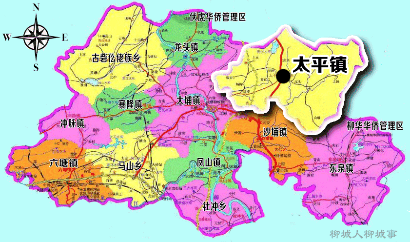 柳城县乡镇地图图片