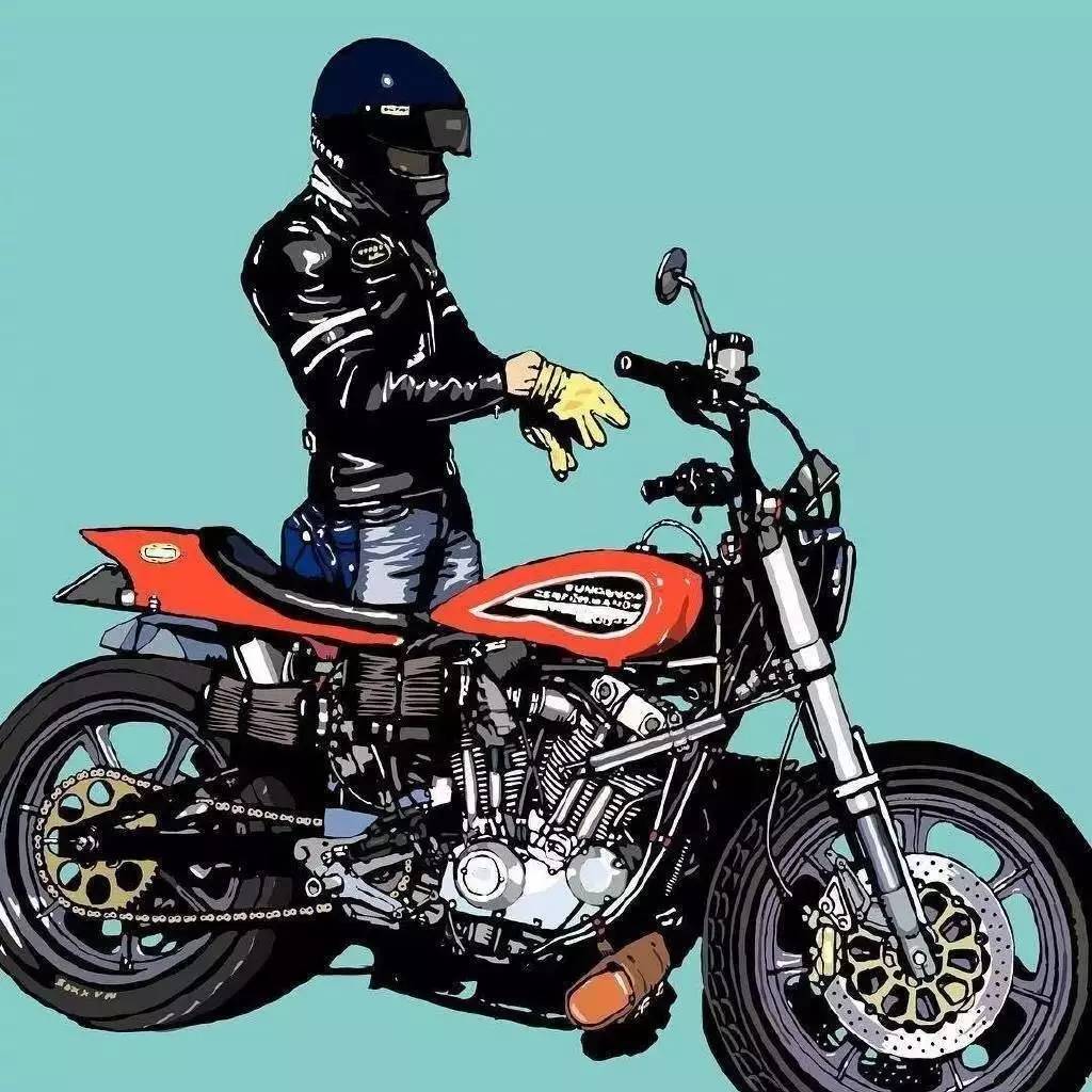 动漫骑摩托车头像男图片