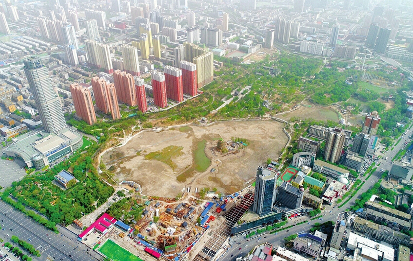 山西太原迎澤公園新姿初現圖