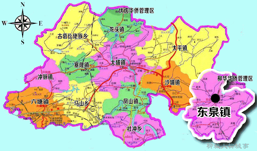 柳城县各个乡镇地图图片