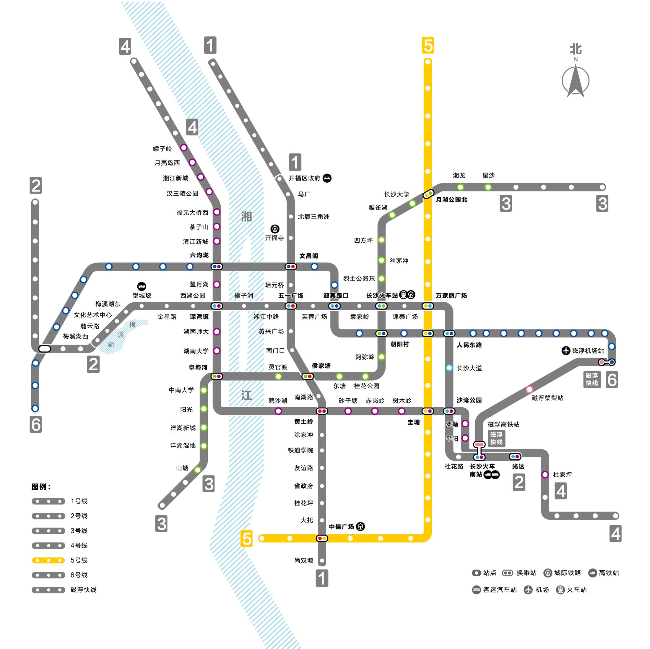 长沙地铁五号线线路图图片