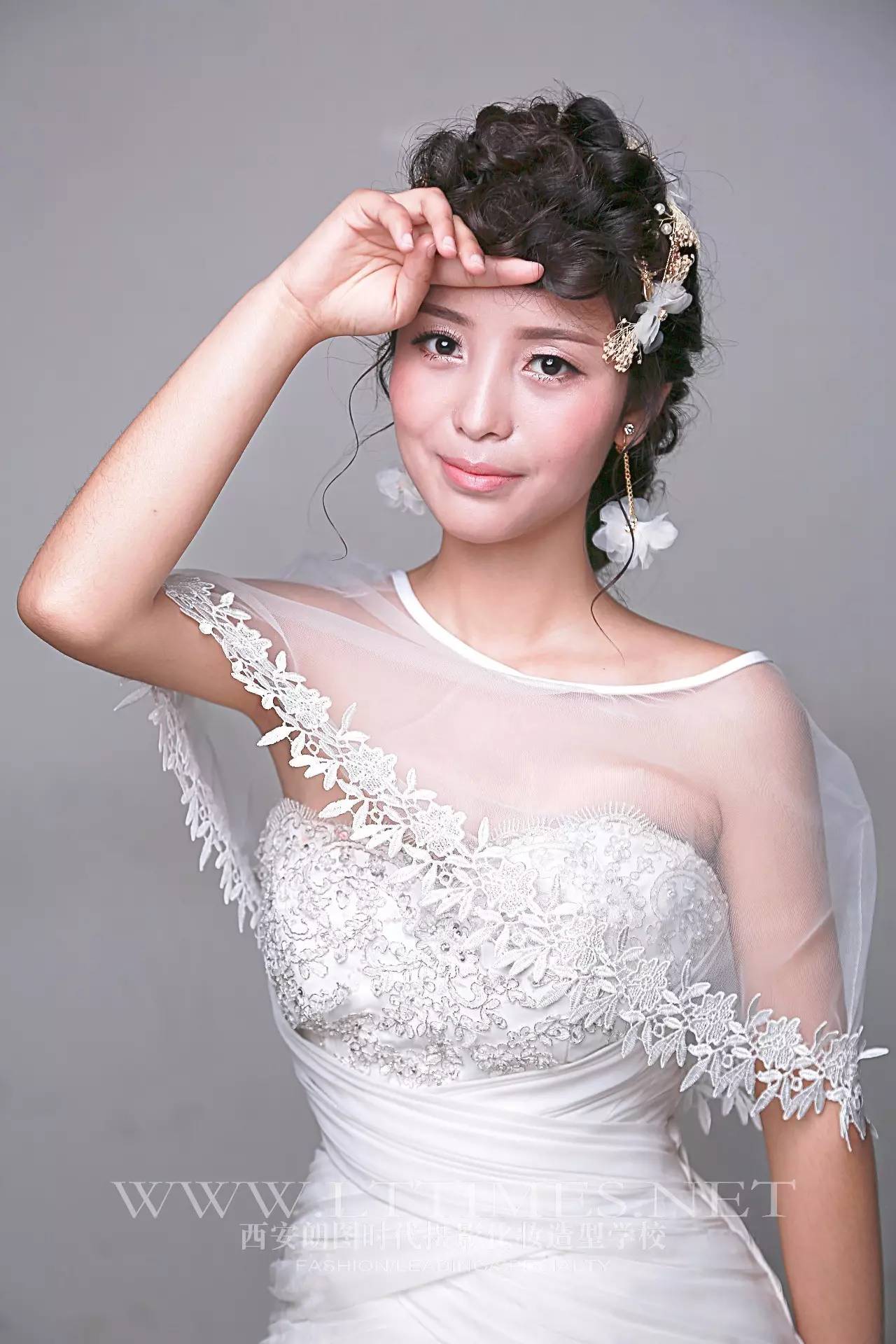 朗图教学作品浪漫白纱新娘造型美得如此动人
