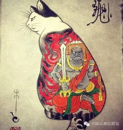 浮世绘风格的纹身猫和忍者猫猫的大全