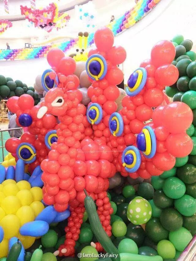 缤纷色彩的完美造型,感受气球艺术