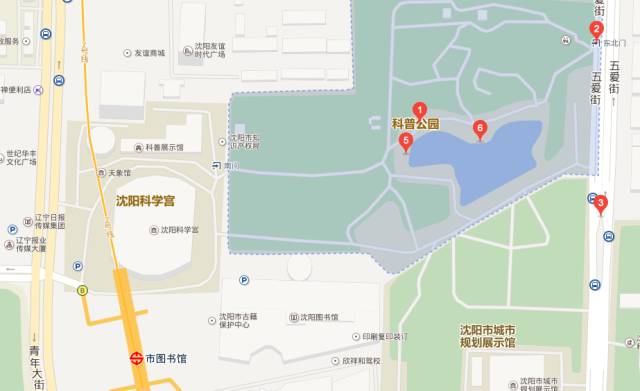 沈阳市北陵公园地图图片