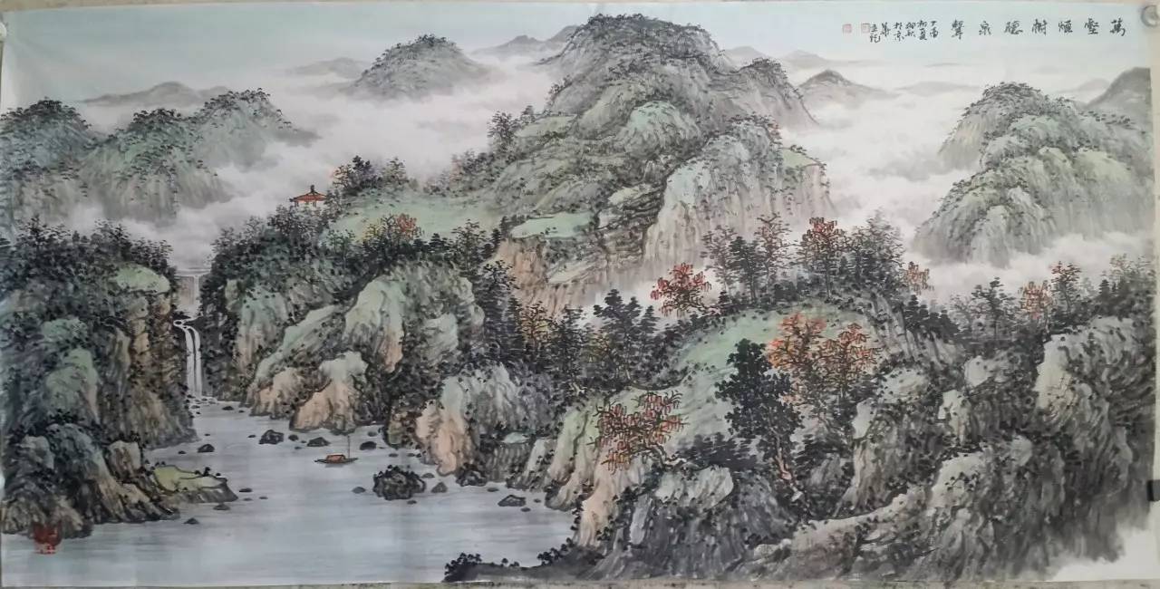 郑枫秋山水画图片