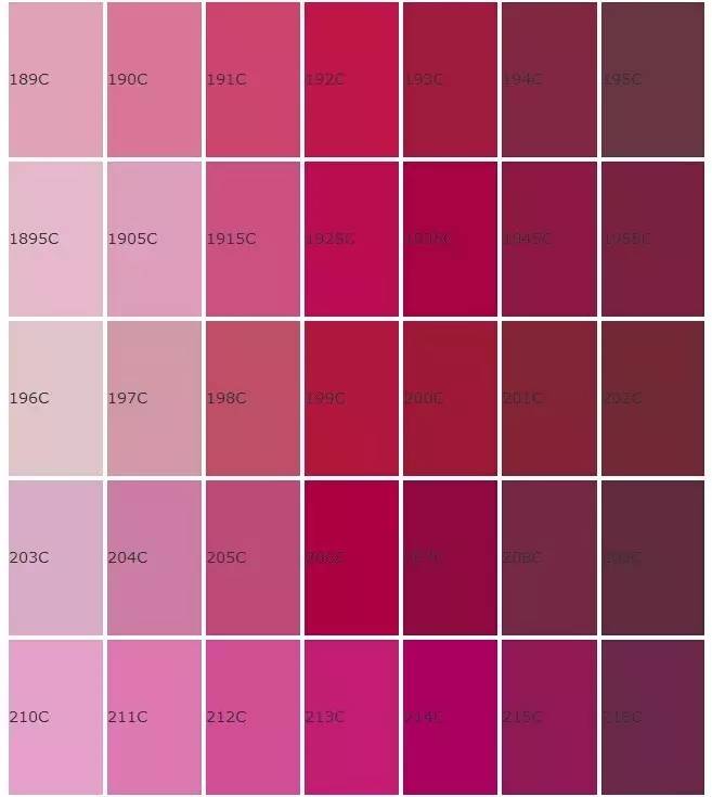 粉红色分类色卡图图片
