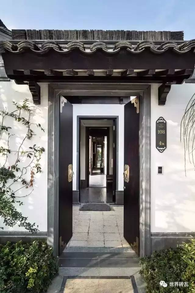 中式大门入口,青砖最美!