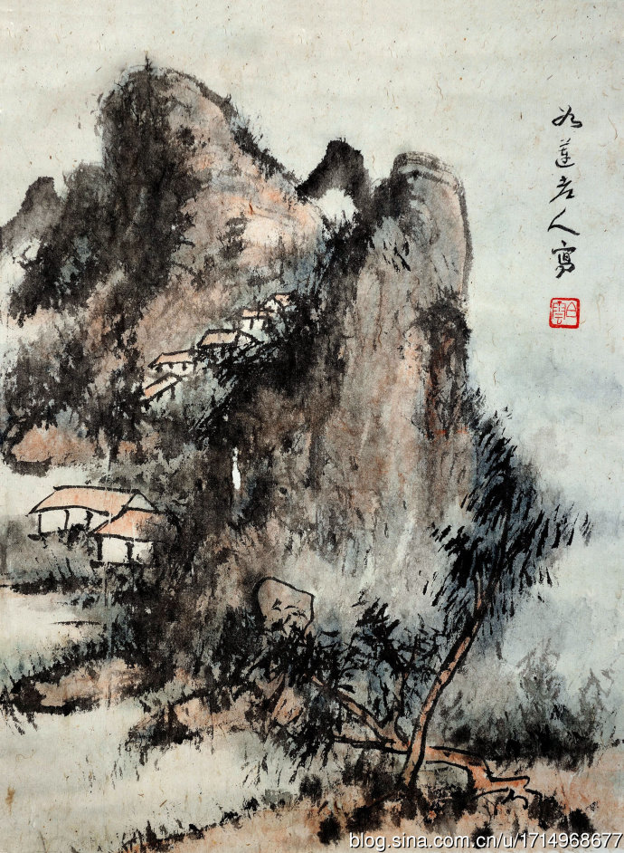 刘知白山水画欣赏图片