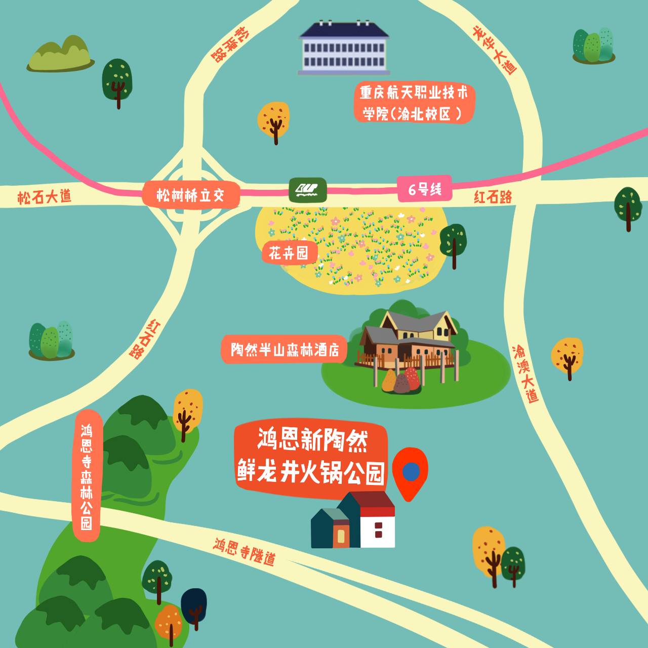 鸿恩寺公园地图图片