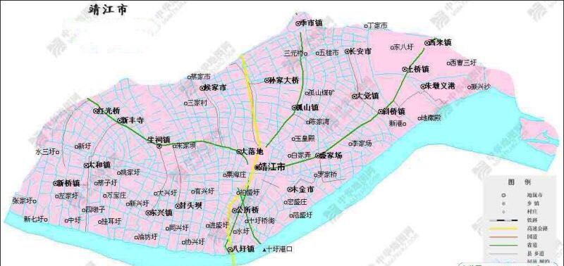 靖江市地图高清版大图图片