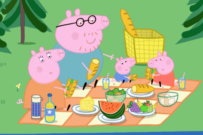 猪进食动图图片