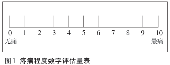 ①数字分级法(nrs,使用《疼痛程度数字评估量表(图1)对患者疼痛