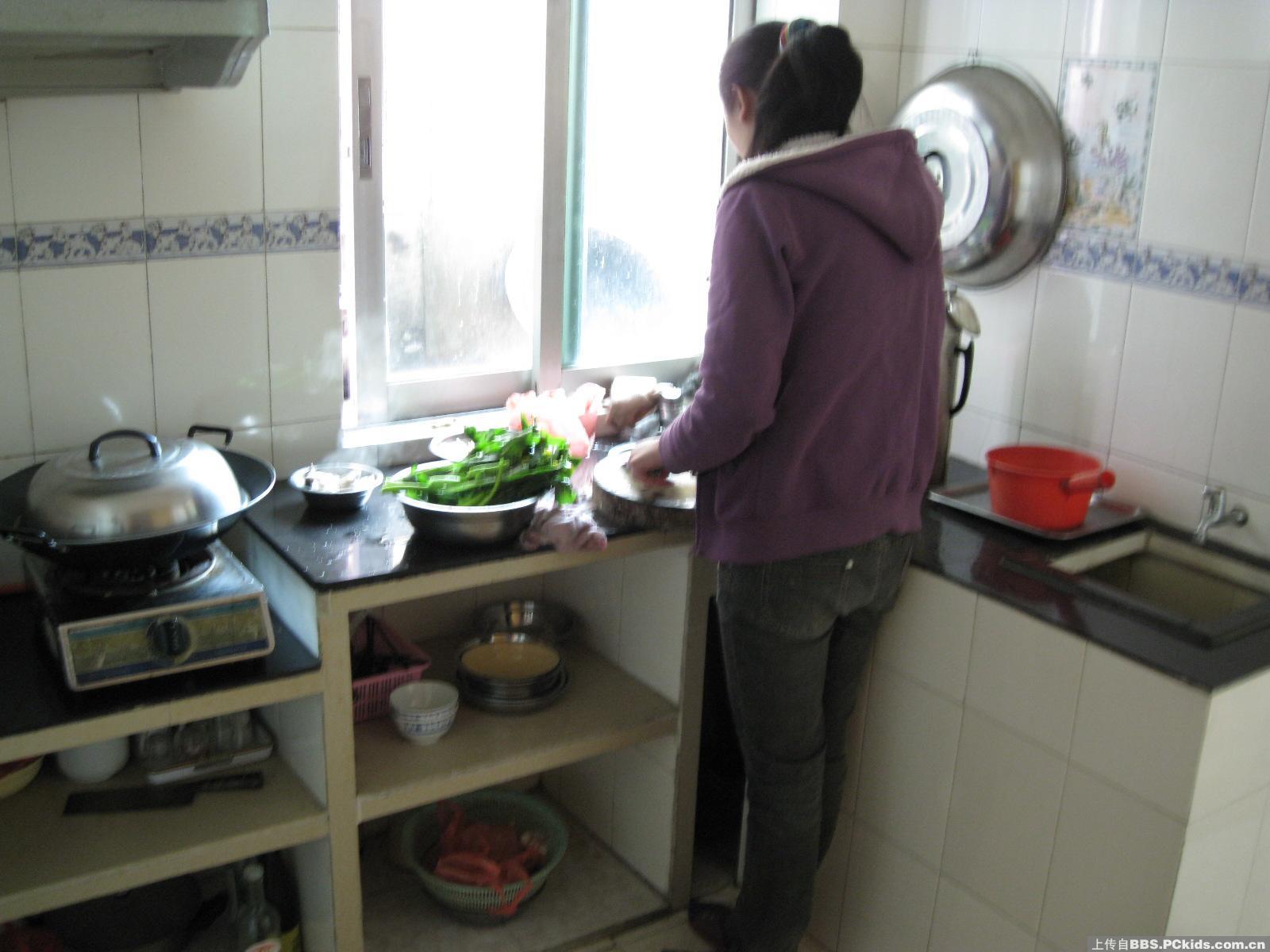 在家做饭照片一个人图片