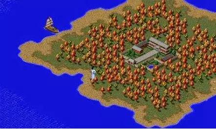 原版的《金庸群侠传》里就是一个巨大的沙盘地图,把中国江湖世界用一