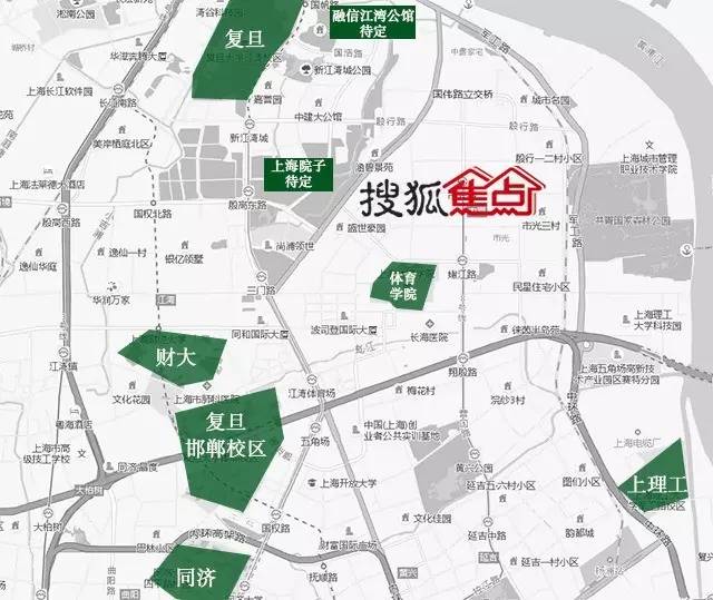 为高考加油 上海5大热门大学城房价地图首发!