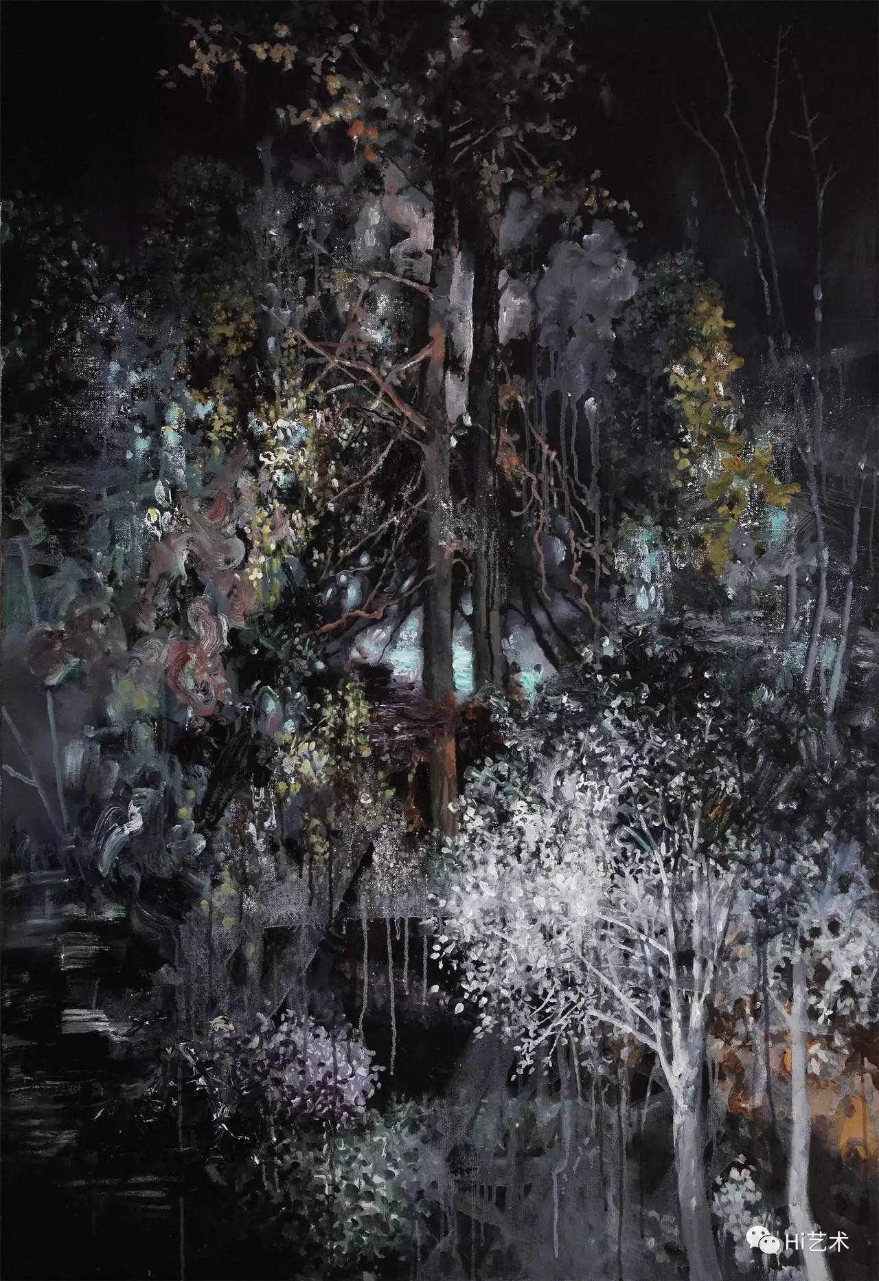 庹光焰《靡夜三 145×100cm 布面丙烯 2013彭成《山城小景 2 65