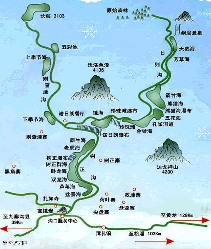 牟尼沟景区地图图片