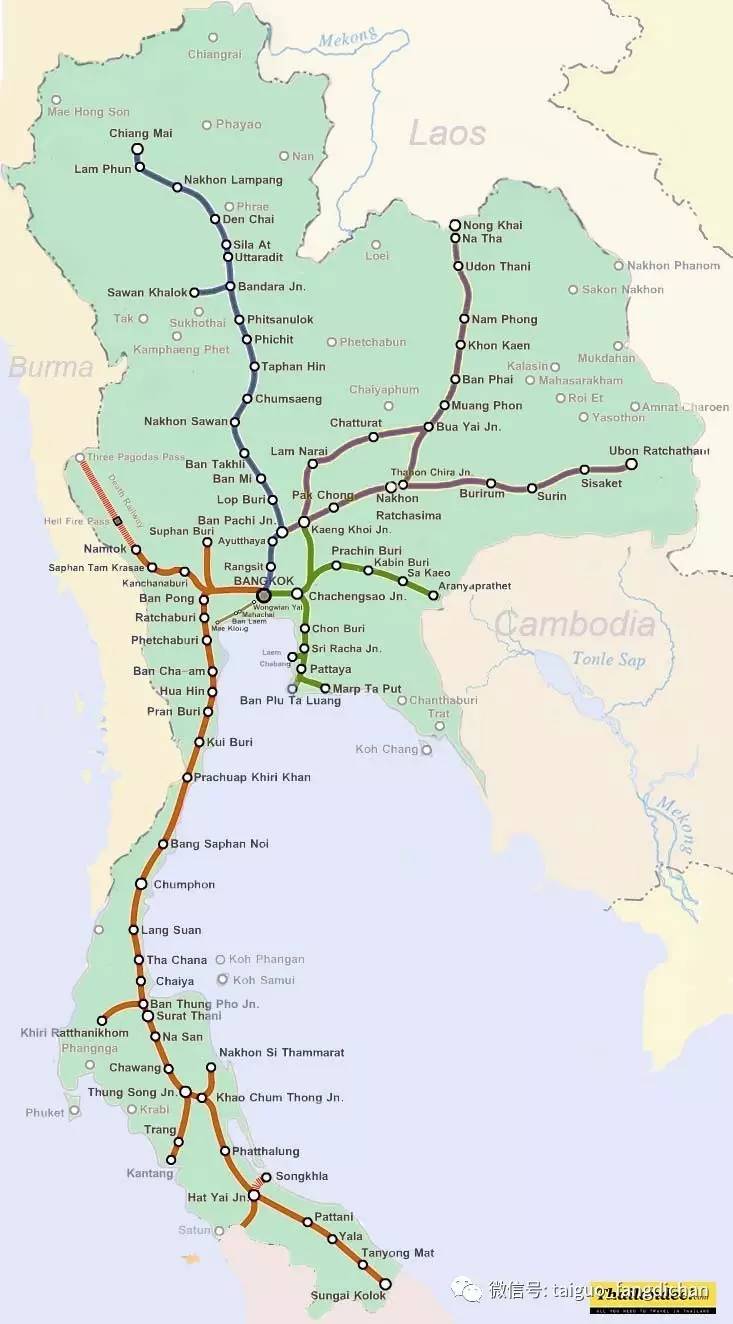 泰国铁路建设果然要下大招!交通部拟修建清迈至登猜复线铁路