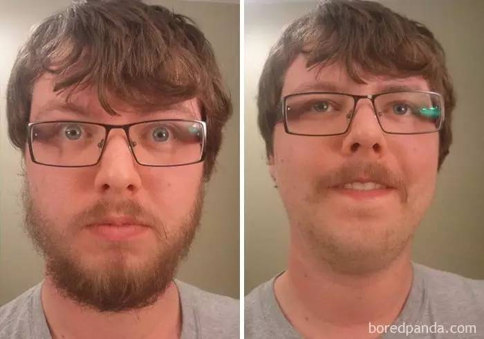 25张刮胡子前后对比照简直不敢相信是同一个人拜托不是蓄个胡子就是帅