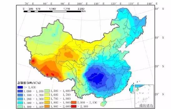 广东省太阳总辐射的气候学计算及其分布特征